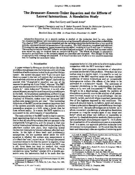 A preliminary study on assessing the Brunauer.